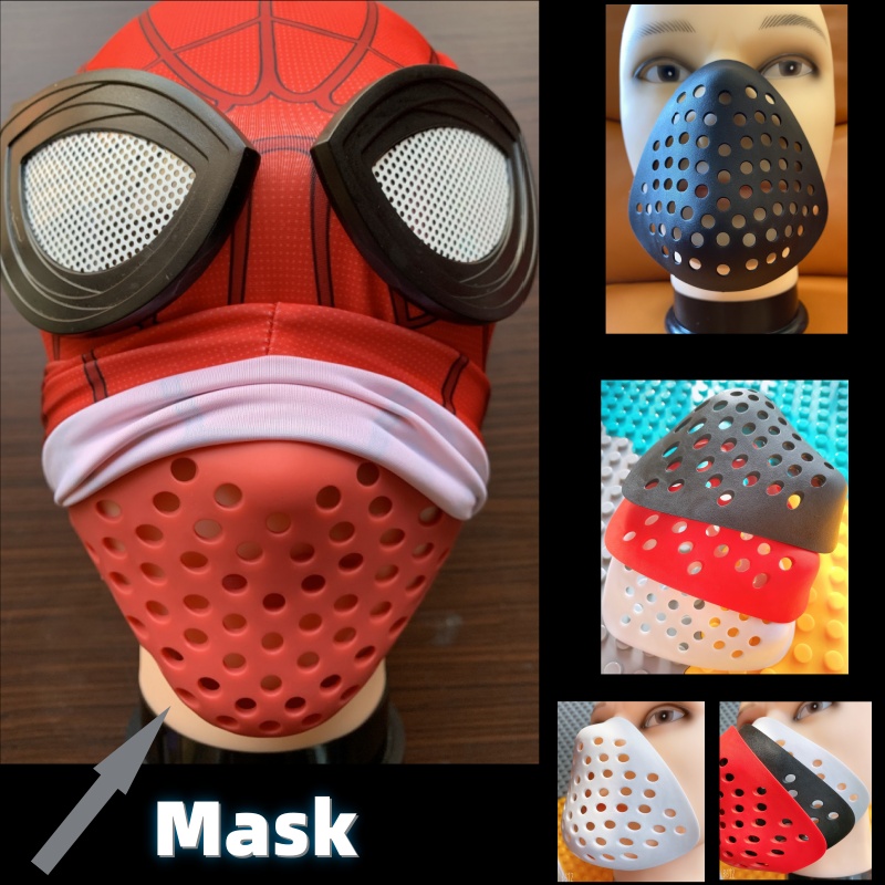 Silicone Mask Bracket - Halloween media cara Shell nariz y