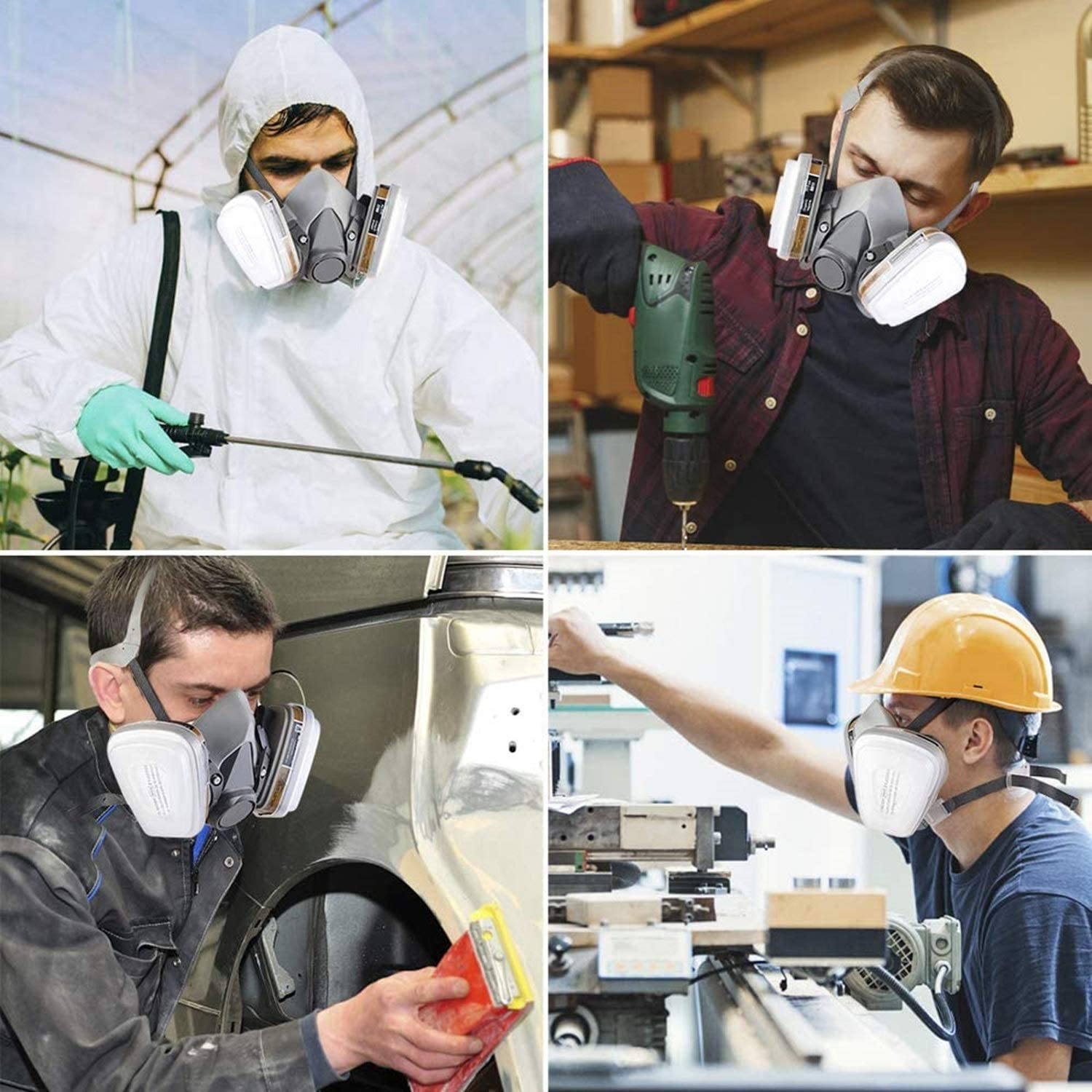 27 en 1 6200 respirador de más - Dust Mask Construction reseña y precio